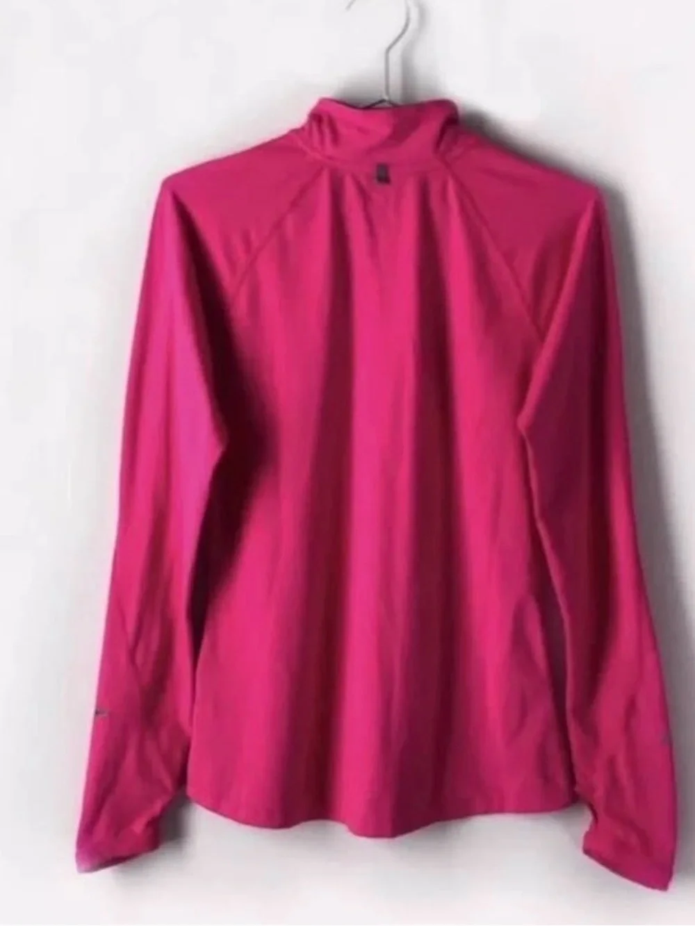 Nike Women's Hot Pink Long-Sleeve Half-Zip Performance Top